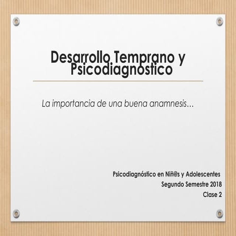 Clase de sicologia  de la infancia