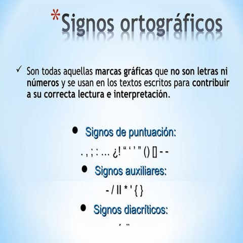   ortografía (puntuación)