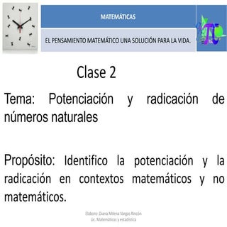 Clase 2  potenciación y radicación