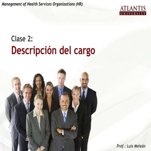 Clase 2: Descripción de cargo | PPT