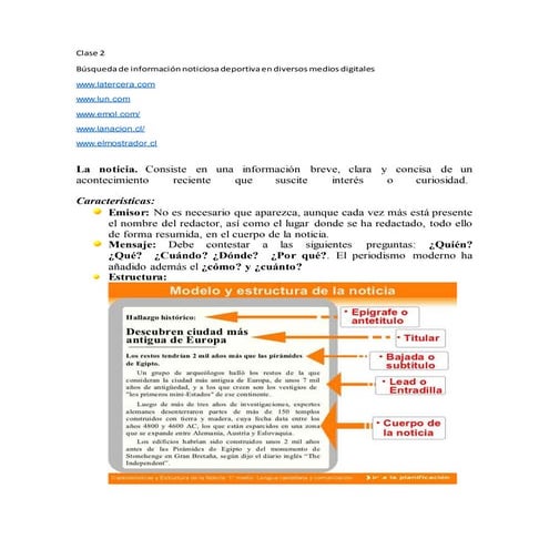 Clase 2 noticia