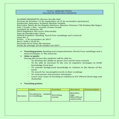 Clase 2 secundaria novillo hall