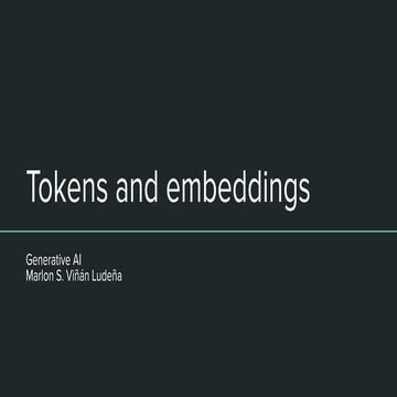 tokens_and_embeddings using Large Language Models
