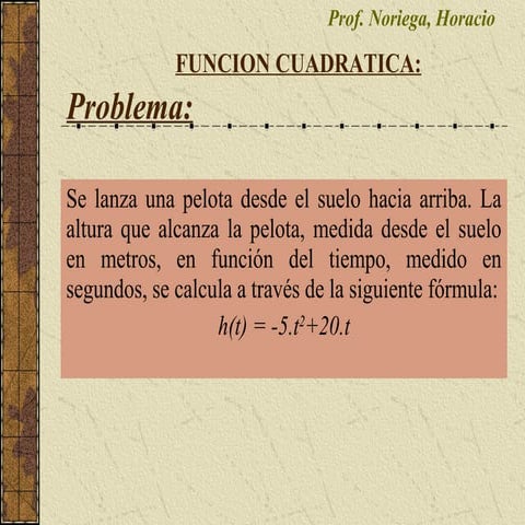 Ejercicio - Función cuadrática - Excel