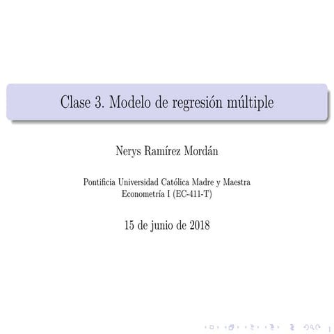 Clase3 El modelo de regresión múltiple | PDF