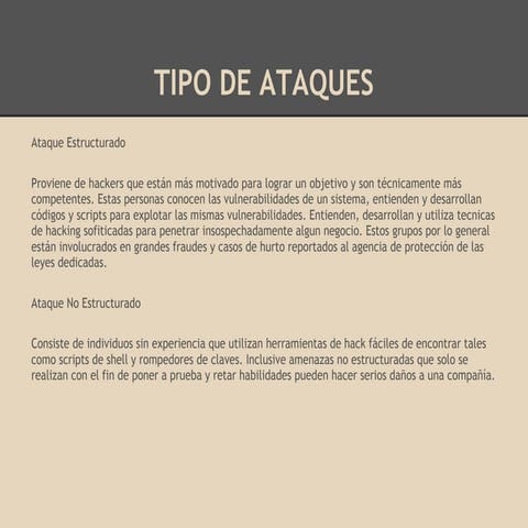 Tipos de Ataques Informaticos