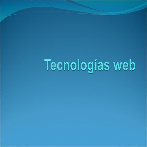 Tecnologías Web