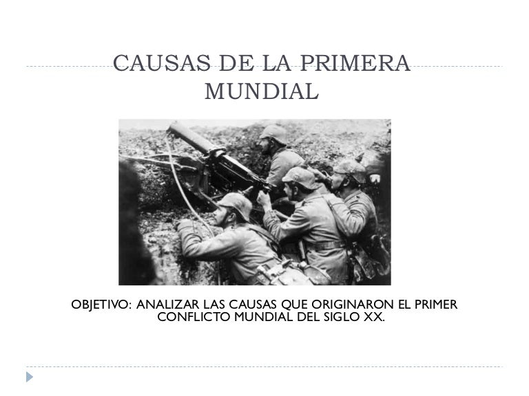 Causas primera guerra