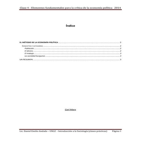 Clase 4   elementos fundamentales para la crítica de la economía política