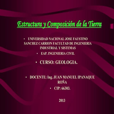Clase 4 estructura de la tierra