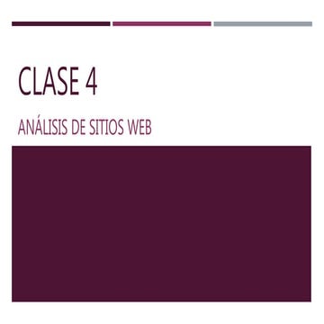 Clase 4 sitios web