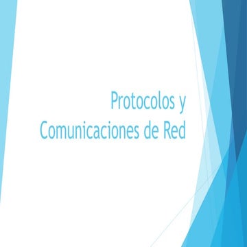 Protocolos y comunicaciones de red