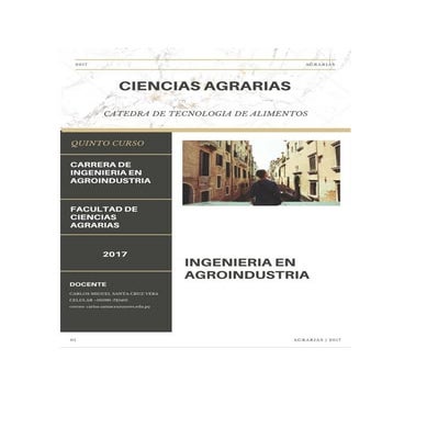 TECNOLOGÍA DE ALIMENTOS CLASE 5