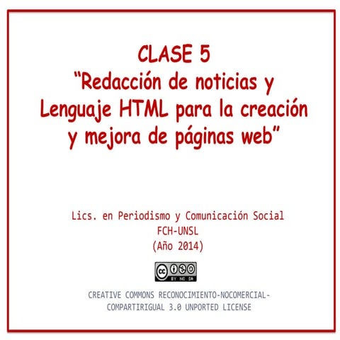 Clase 5  lenguaje html