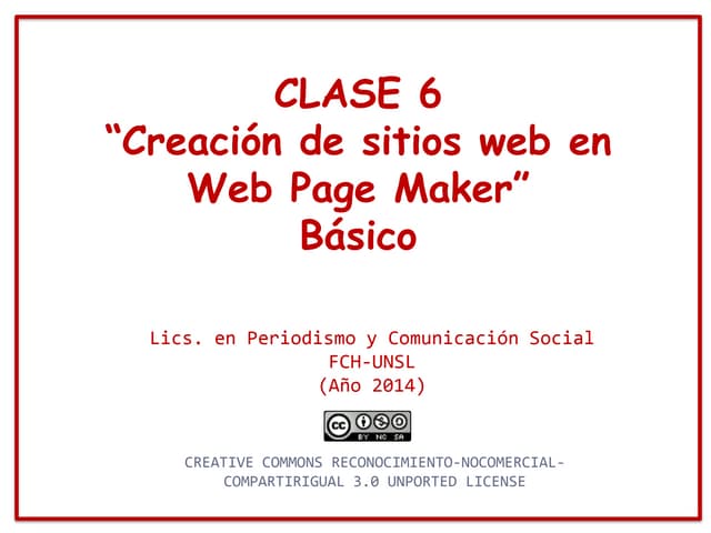 Clase 7  construccion w eb page maker