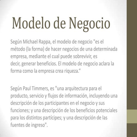 Modelos de Negocio | PPTX