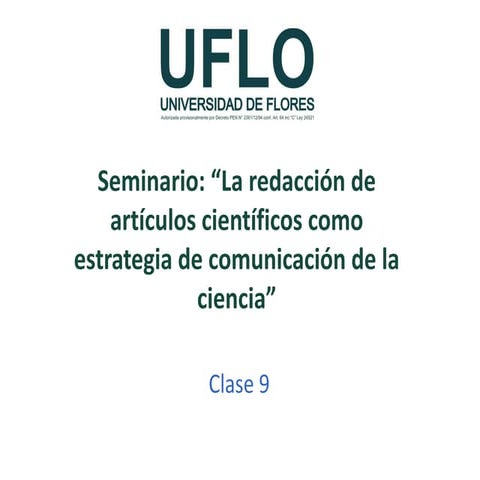 Partes finales del artículo científico