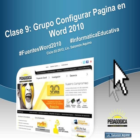 Clase 9 formato de paginas en  word 2010
