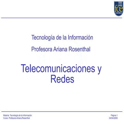 telecomunicaciones  y redes