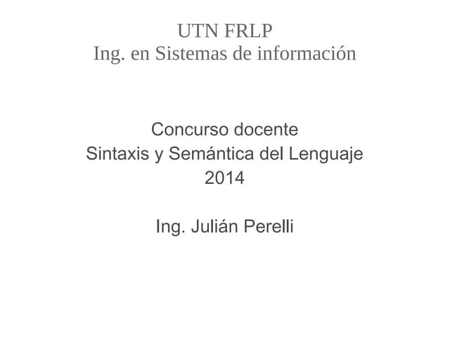 Clase concurso sintaxis 2014