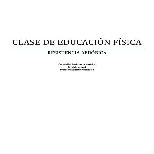 Clase de educación fí
