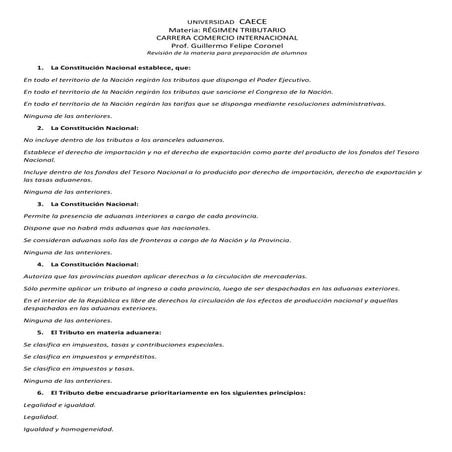 CLASE FINAL  - repaso , regimen tributario