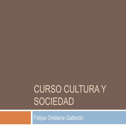 Clase i. curso cultura y sociedad. 2013.