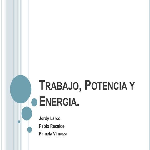 Trabajo Potencia y Energía