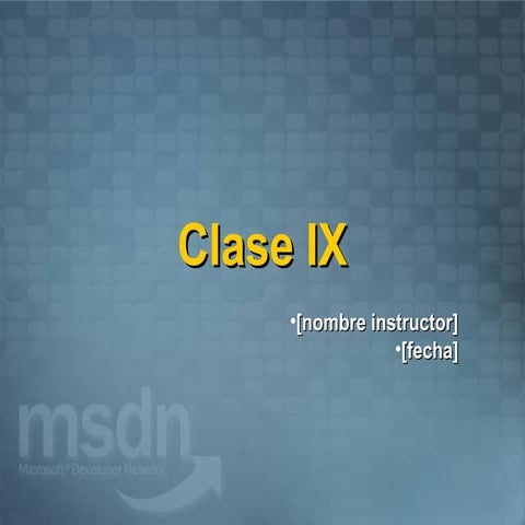 Clase ix