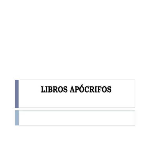 Clase libros apócrifos