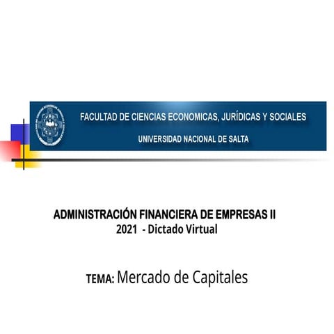 Mercado de capitales | PPTX