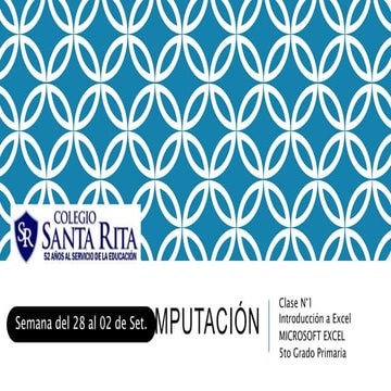 Clase n° 1   Excel - 5 to grado