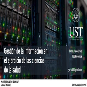 Gestíon de la información en el ejercicio de las ciencias de la salud