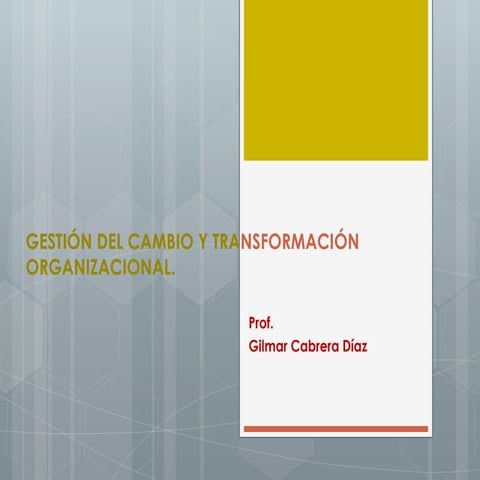 Esquema el cambio dentro de las organizaciones | PPTX