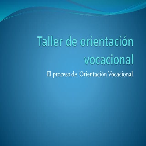 Orientacion vocacional ppt | PPTX