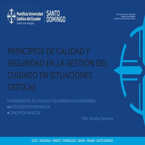 Principios de Calidad y Seguridad en la Gestión del Cuidado en ...