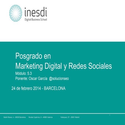 Clase posicionamiento web Inesdi