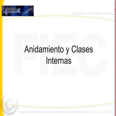 Clases Anidadas en java