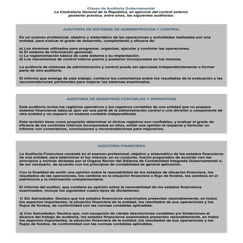 Manual de Auditoria Gubernamental CGE | PDF