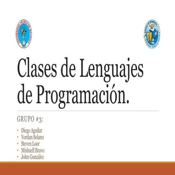 Clases/Tipos de lenguajes de programación