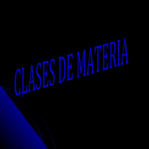 Clases de materia