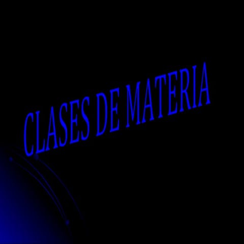 Clases de materia