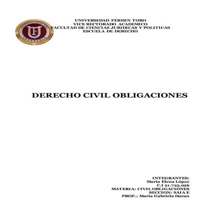 Clases de obligaciones cuadro