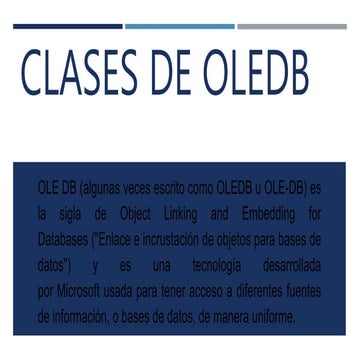 Clases de oledb