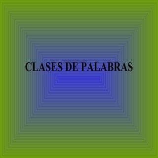 Clases de palabras