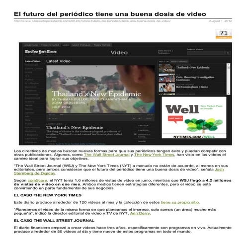 El futuro del periódico tiene una buena dosis de video