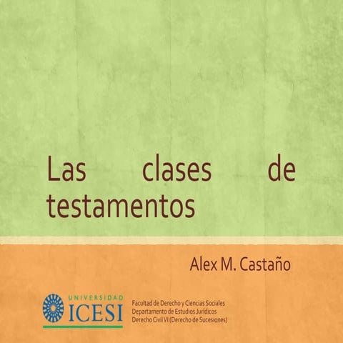 Clases de testamentos