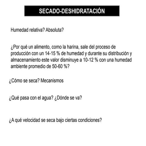 secado de los alimentos