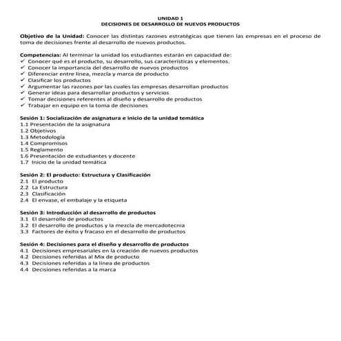 Clases estrategias de productos