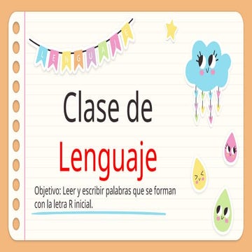 Aprendiendo a Leer y Escribir Palabras con la Letra R Inicial | PPTX